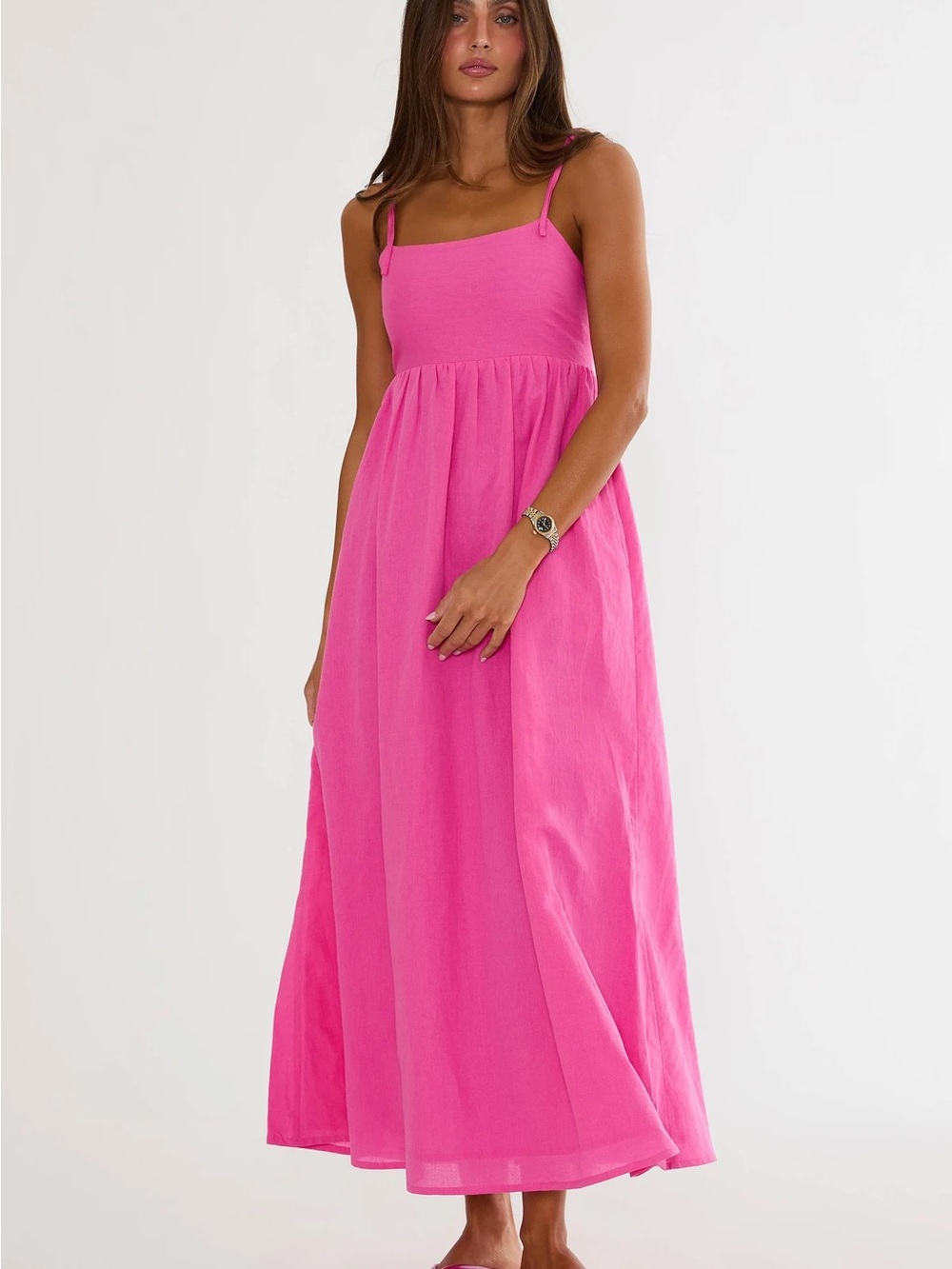 Beach Riot Valory Maxi Dress Peony Pink